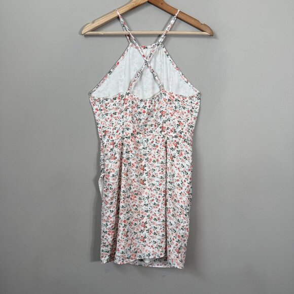 Abercrombie & Fitch Floral Dainty Mini Dress Women's Small White Cottage Boho - Picture 8 of 15